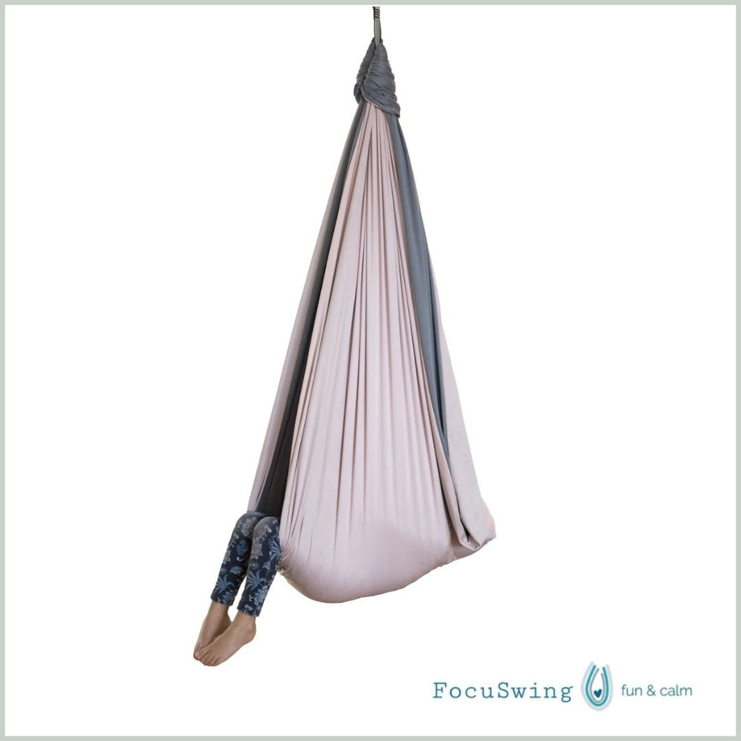 Columpio sensorial doble tela rosa