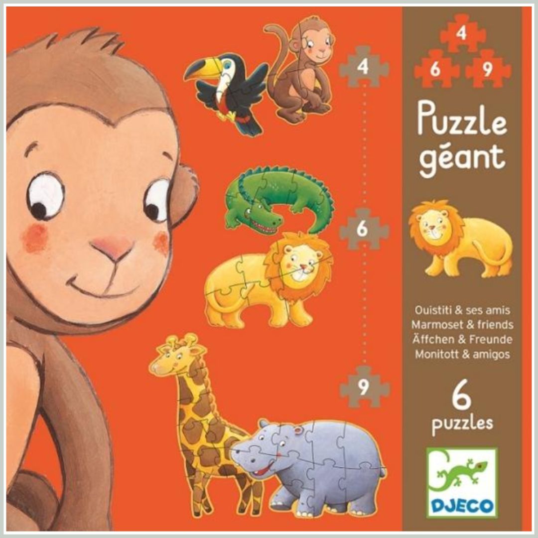 Puzzle progresivo Animales (6 un)